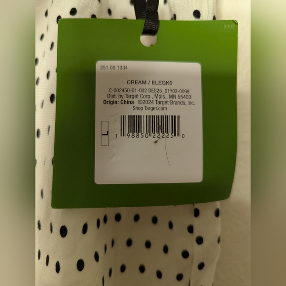 NWT Kate Spade NY x Target Women's Polka Dot Linen Fit & Flare Midi Skirt Size L - Picture 4 of 8